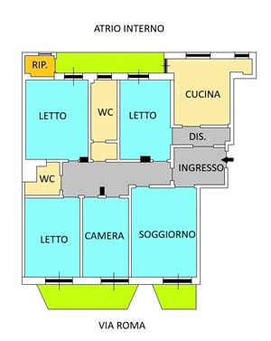 P R E Z Z O R I B A S S A T O - Centrale Appartamento Con Ascensore.