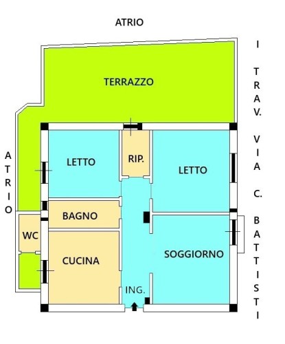 Appartamento Zona Ospedale con Terrazzo