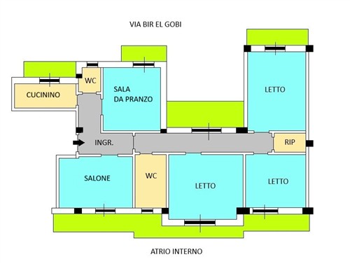 Zona Semi-Centrale, Appartamento di 4 Vani Oltre Accessori, Vano Deposito e Box Auto.