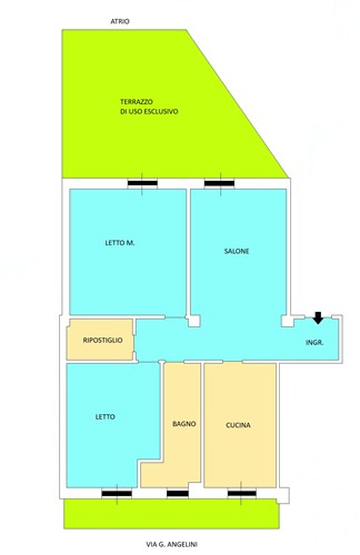 Centrale Appartamento di 3 Vani & Acc. Ristrutturato, Terrazza a Livello. Box.